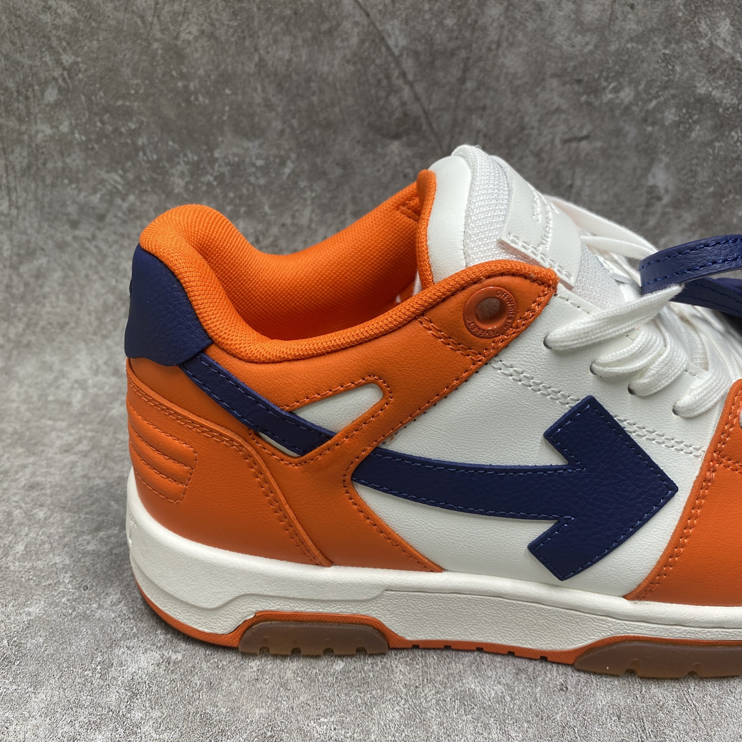 OFF-WHITE Out Of Office OOO Low Tops White Orange Blue